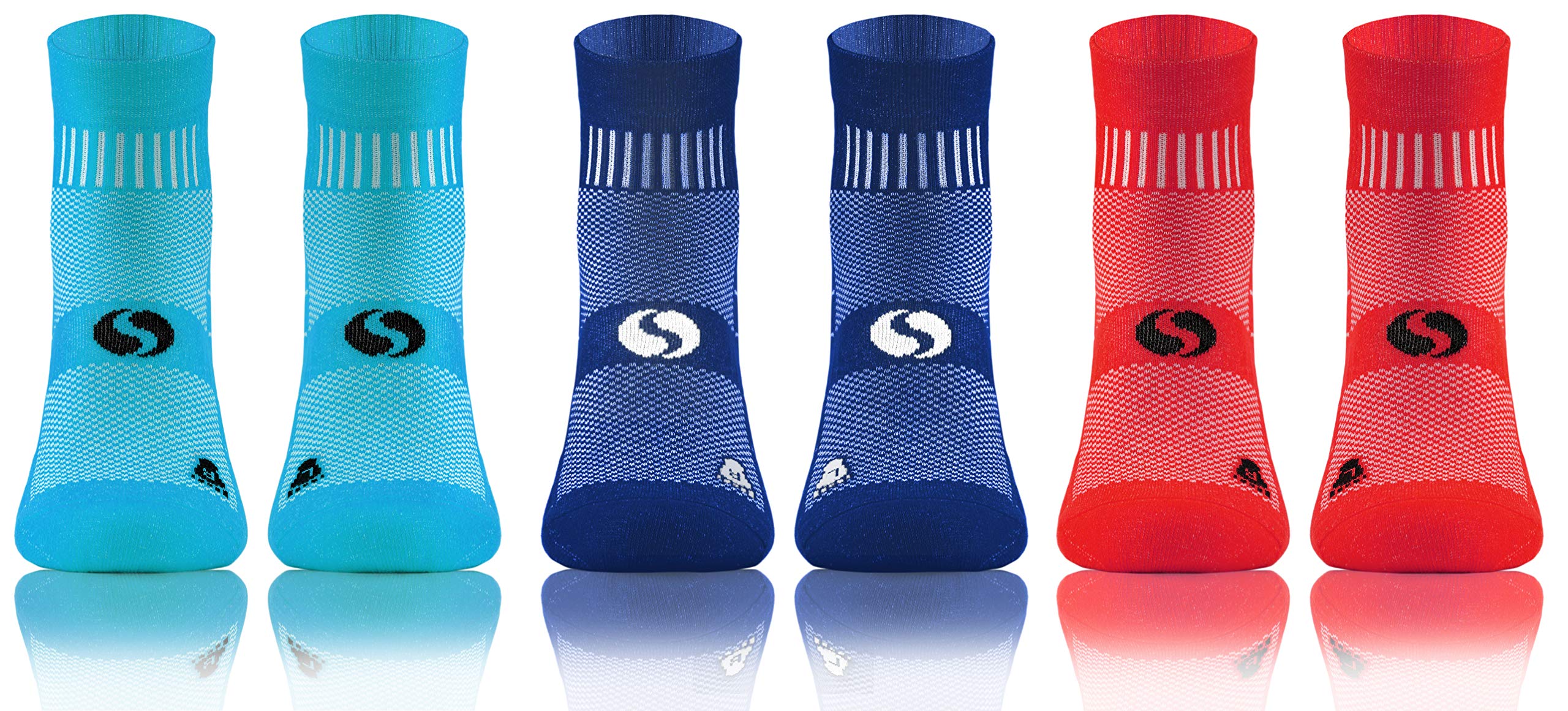 Sesto Senso Calcetines Deporte Colores Mujer Hombre Algodón 3-6 Pares