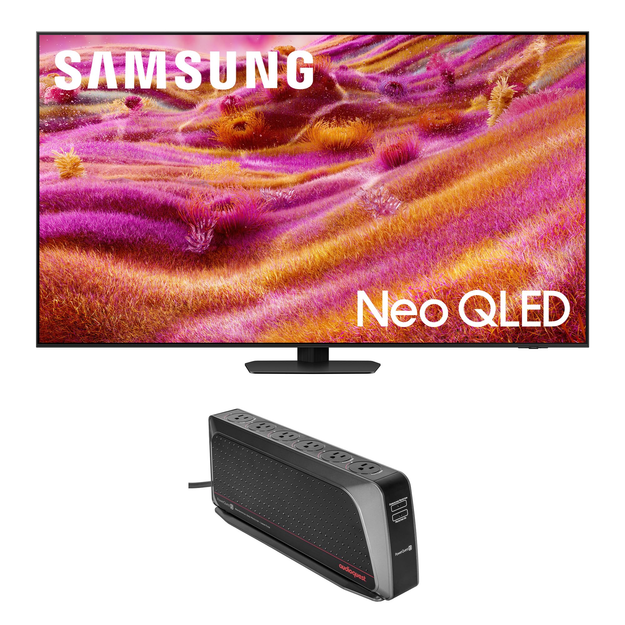 Samsung QN75QN90FAFXZA 75 Inch Neo QLED 4K QN90F Vision AI Smart TV with an AudioQuest PowerQuest2 Power Filter/Surge Protector 6 Outlet (2025)