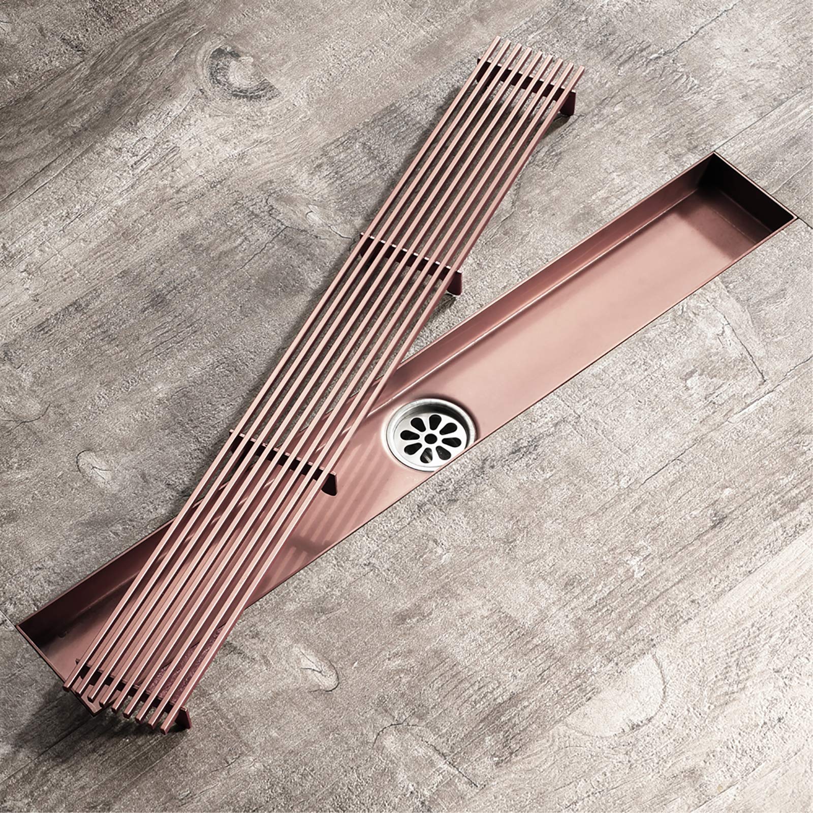 Canalina Scarico Doccia SaniteModar 60cm - Acciaio Inox 304, Con Sifone E Filtro Capelli