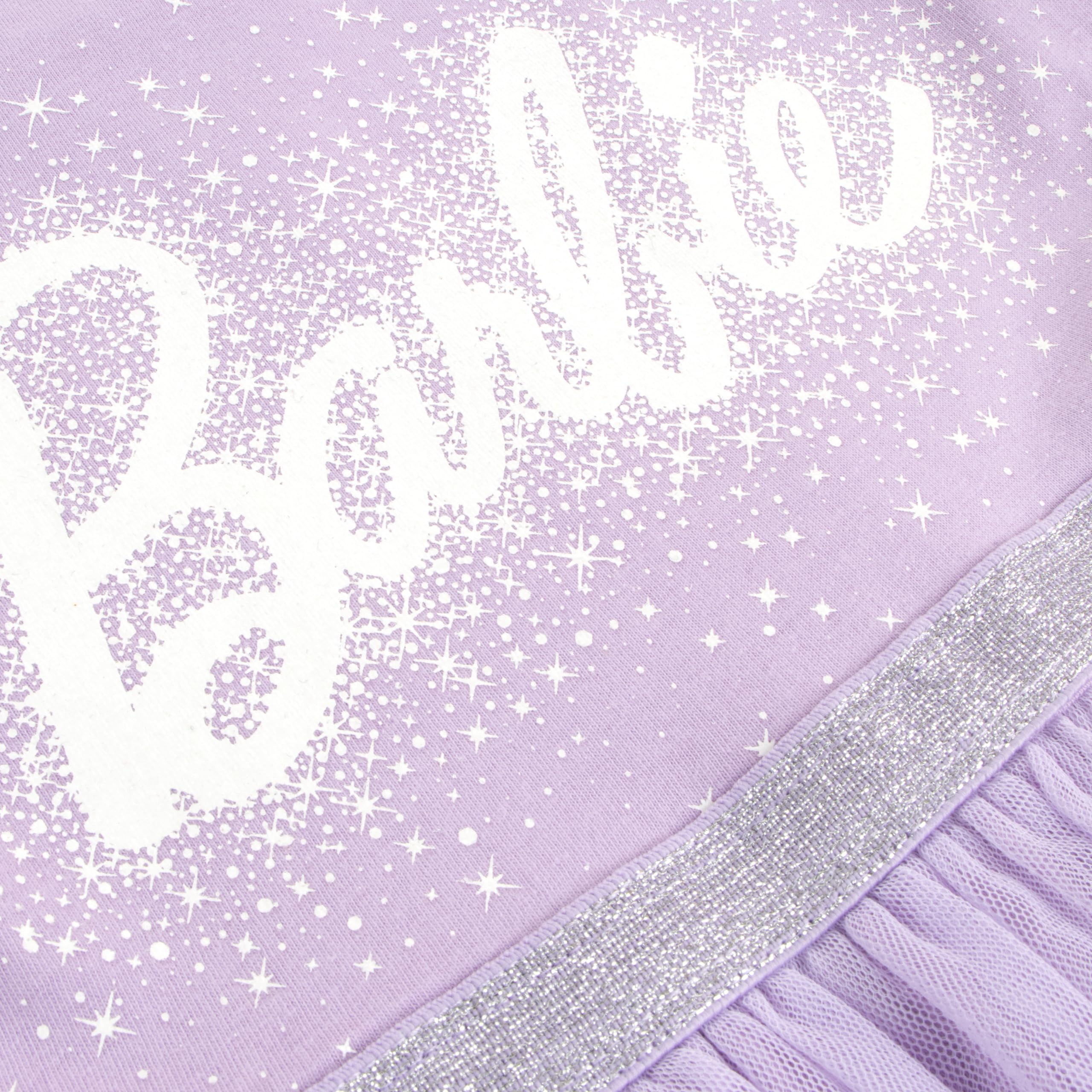Sukienka Barbie | Sukienka na Imprezę dla Dziewczynek | Sukienka Skaterka dla Dziewczynek | Purpurowy 128