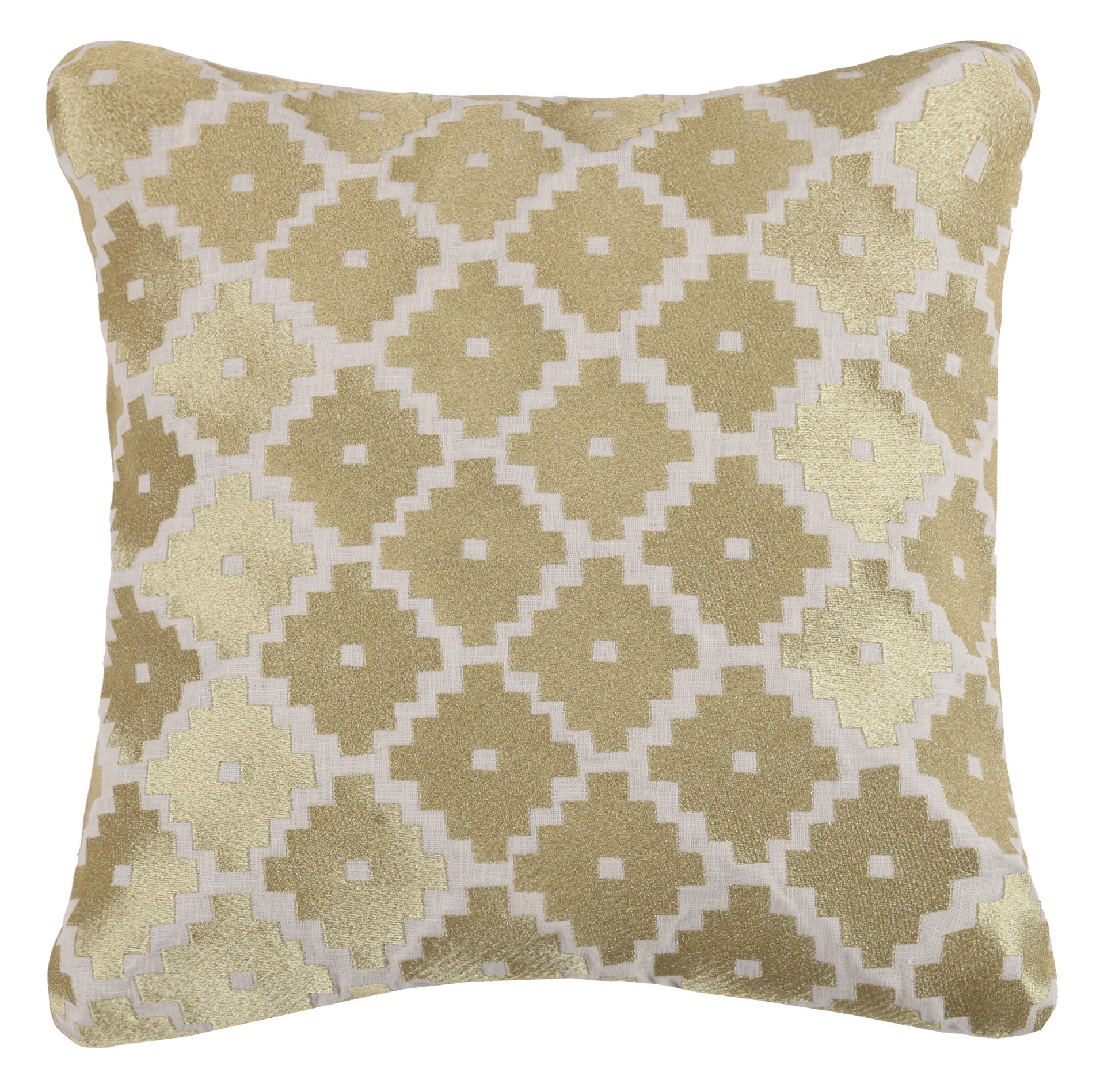 D.L Rhein Lightning Embroidered Linen pillow, 20x20 Inch , Pink