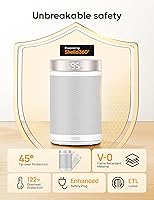 Vista 6 de DREO Space Heater, Portable Electric Heaters for Indoor Use with Thermostat and Remote, 2024 Upgraded, Digital Display, 12H Timer, 5 Mode, 1500W PTC