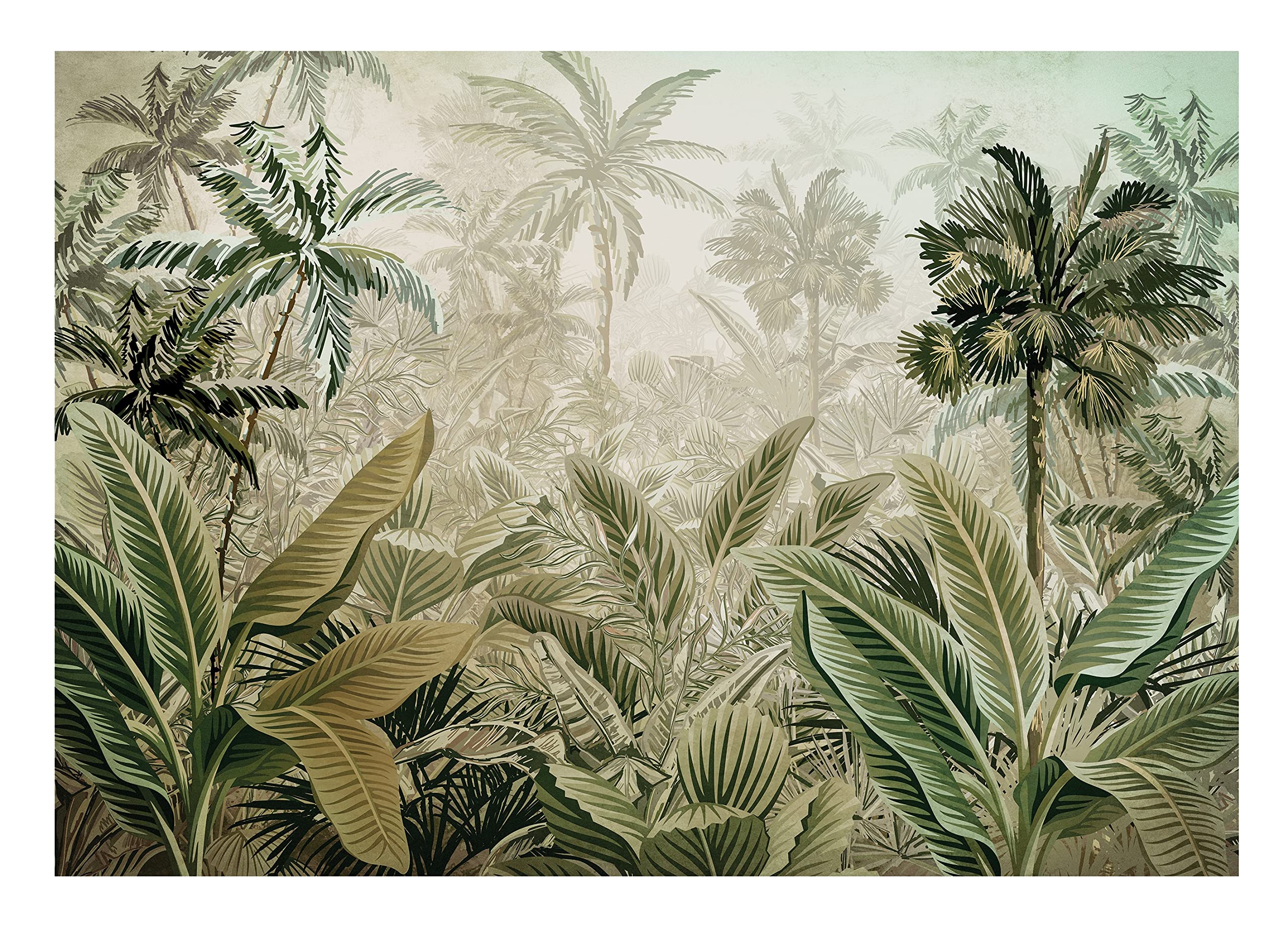 WallArena Vlies Fototapete, Wald, 368x254cm | Fototapeten - Tapeten - für Wohnzimmer Schlafzimmer - Vliestapete Wandtapete Tapete 3D Effekt- inkl. Kleister