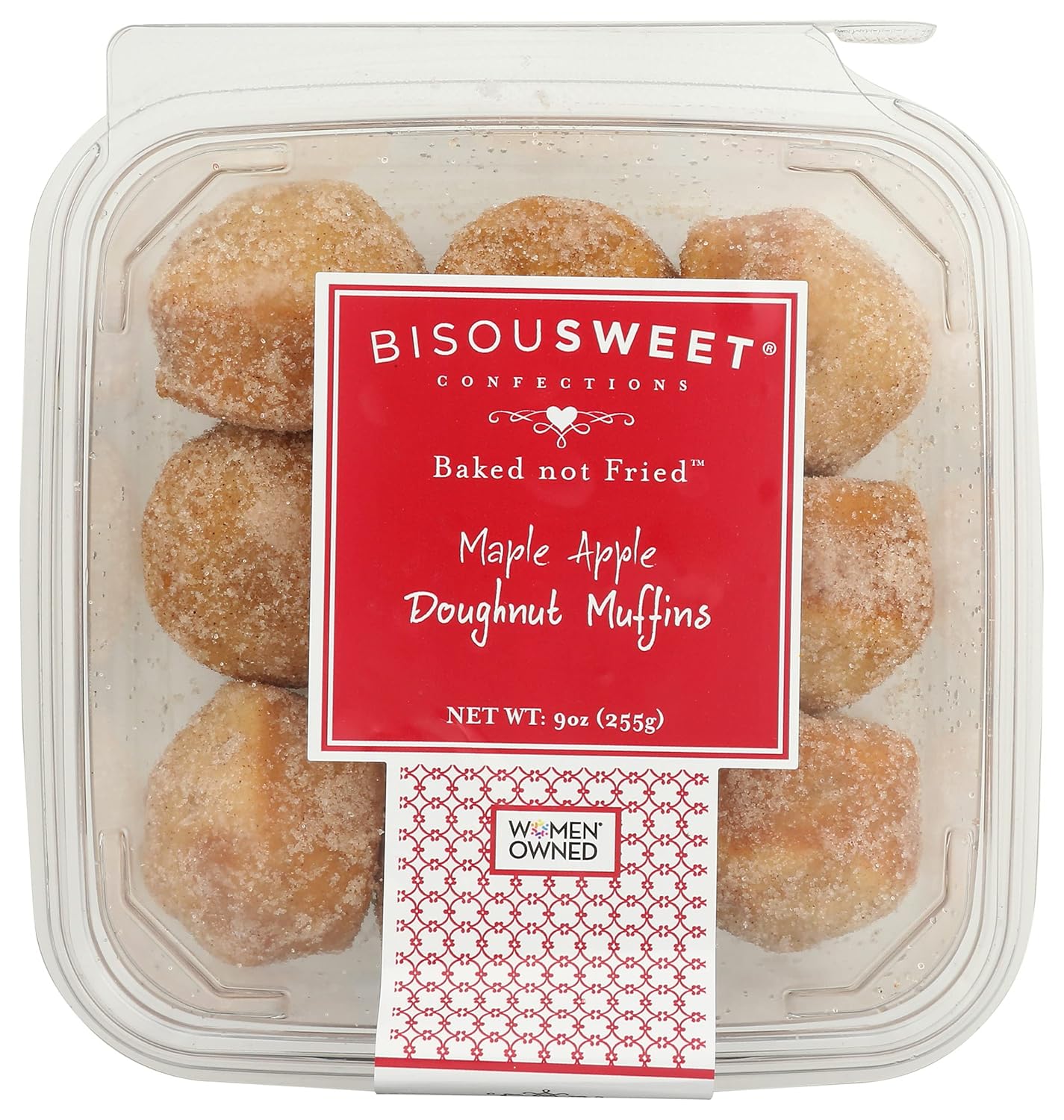 Bisousweet Confections Maple Apple Doughnut Muffins, 9 OZ