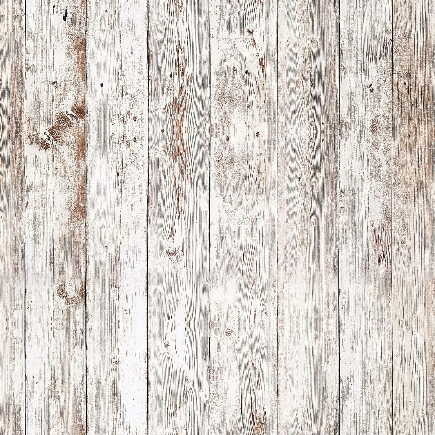 Wood Effect Sticky Back Plastic Shabby Chic Wallpaper