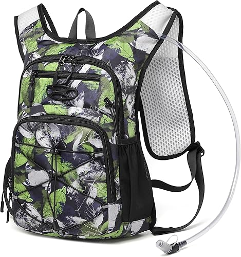 Miniatura 12 de Mochila de hidratación ligera Wotony con vejiga de agua de 2L O 3L para ciclismo, senderismo, rave - Mochila de agua para hombres y mujeres