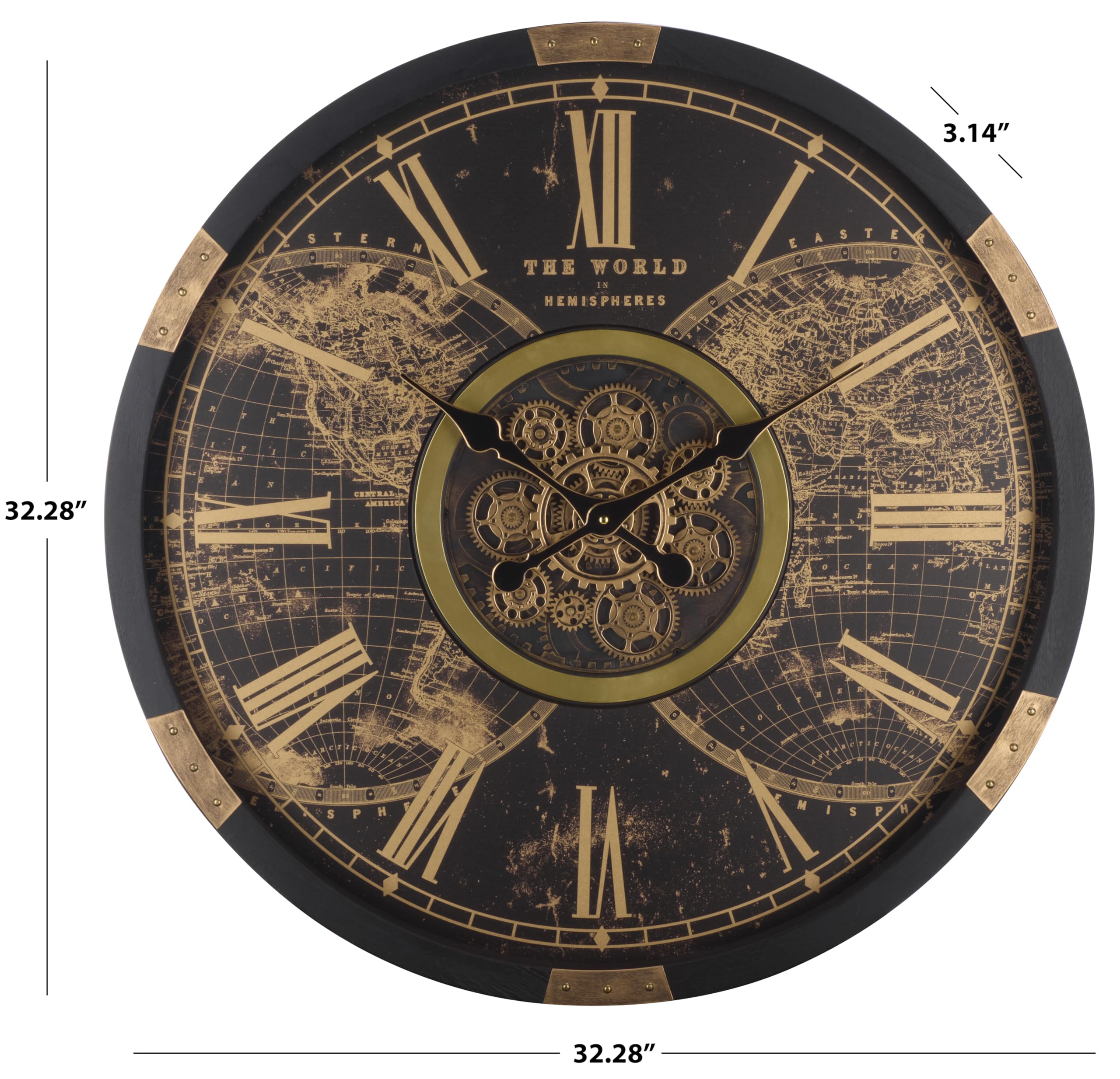 Amazon.com: SEI Furniture - Ephersyn World Gear Wall Clock
