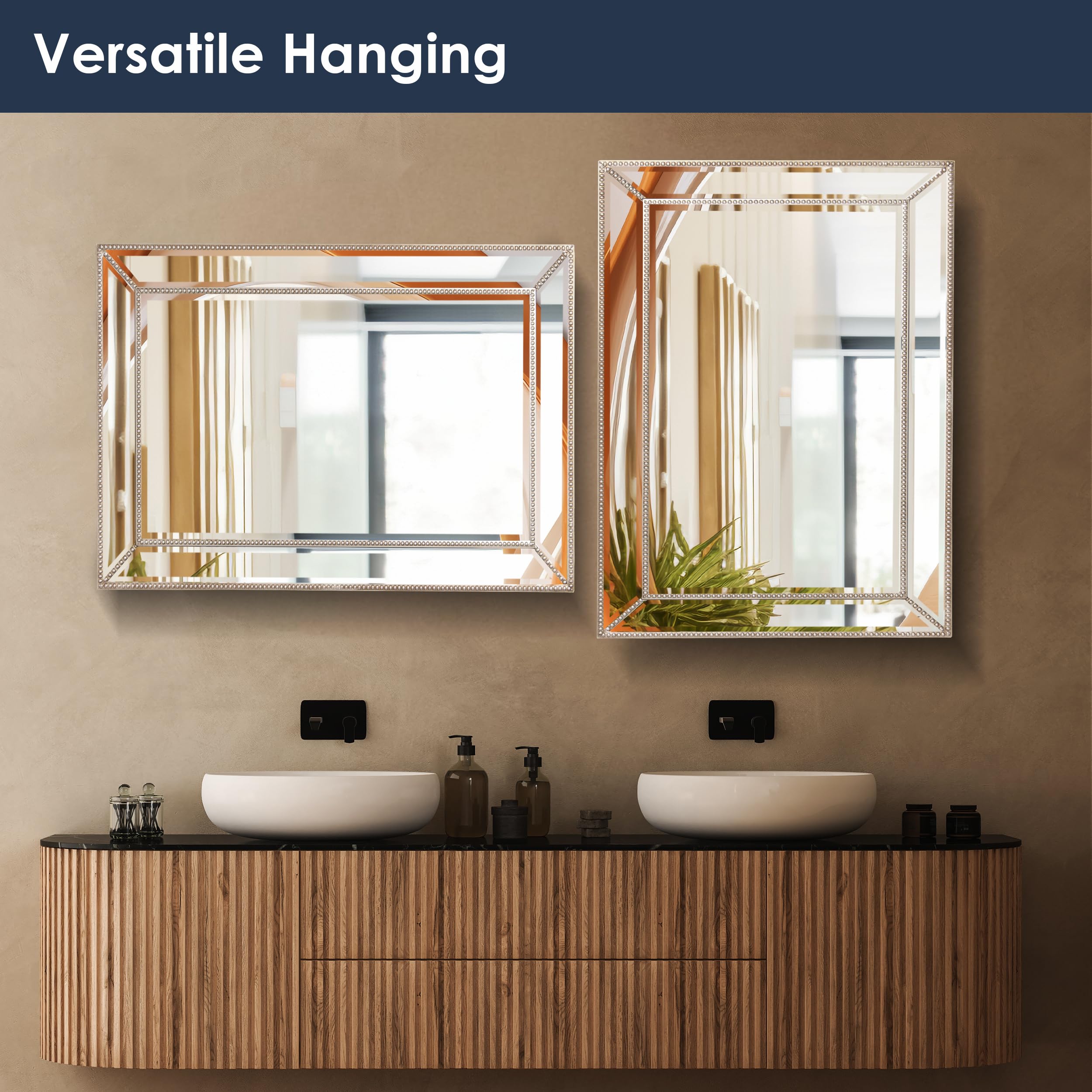 Head West Anticata in Rilievo a Specchio, 31 da 94 cm Tradizionale Bronze