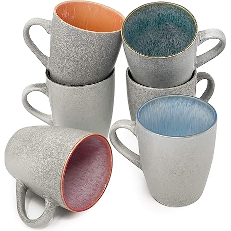 BTaT- Coffee Mugs, Set of 6, 12 oz (350ml), Coffee Mug Set,...