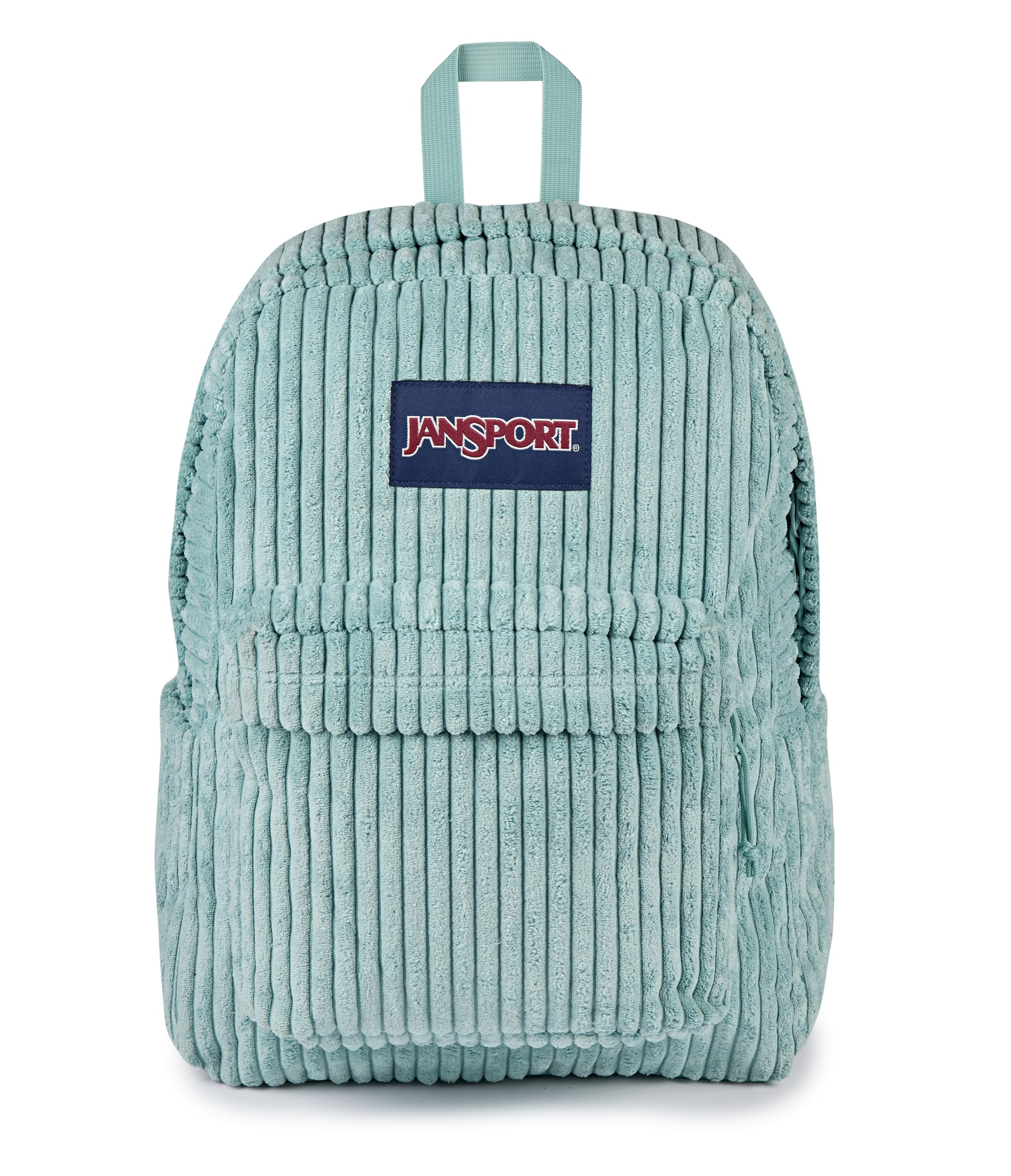 JanSport Superbreak Plus FX Backpack - Work, Travel, or Laptop Bag with Water Bottle Pocket - Surreal Corduroy Sage