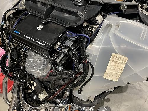 Miniatura 5 de Soporte de amplificador compatible con Harley Davidson. Soporte de amplificador grande para bicicletas de murciélago de 2014 a presentar para todos