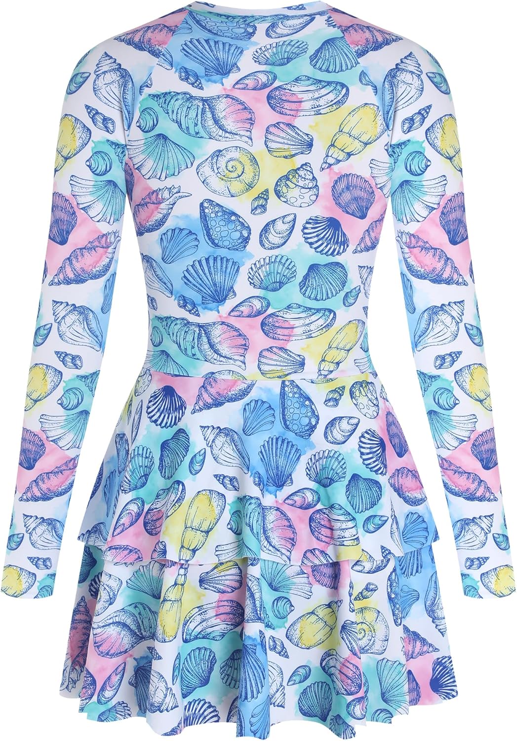 ZAFUL Women's One Piece Rash Guard Long Sleeve Modest Swimsuits Dress Zipper Bathing Suit Swimskirt - Image 3