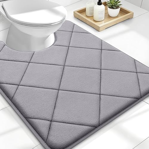 Miniatura 195 de OLANLY Tapete de baño de espuma viscoelástica de 24 x 16 pulgadas, ultra suave y absorbente, lavable a máquina, cómodo tapete de baño para suelo de