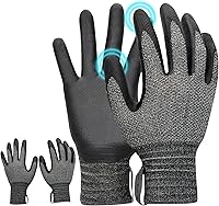 GunStingCT 2 Pairs Thin Breathable Nitrile Coated Gardening Gloves - Cut-Proof Thorn-Resistant Grip for Work Fishing Men Women