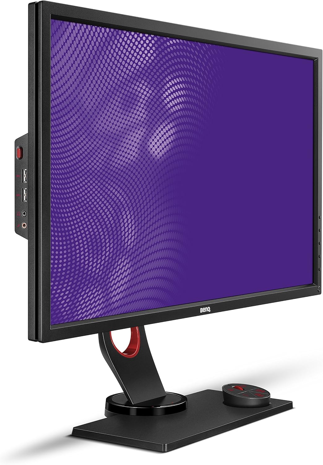 Side view of BenQ XL2730Z monitor showing various input ports