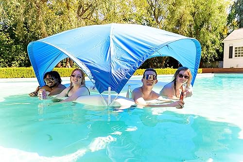 Miniatura 2 de AquaCabana Flotador de piscina con dosel, el único del mundo para todo el día/todo el camino inflable para piscinas, playas, lagos y ríos,