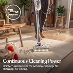 BISSELL PowerClean Nettoyant à aspirateur à bâton câblé, autoportant, SmartSeal Système allergène, rouleau de brosse sans angle, LED Les phares, 3-in-1 Aspirateur de cheveux pour animaux de compagnie avec revêtement & Outil de crévice, 4221C