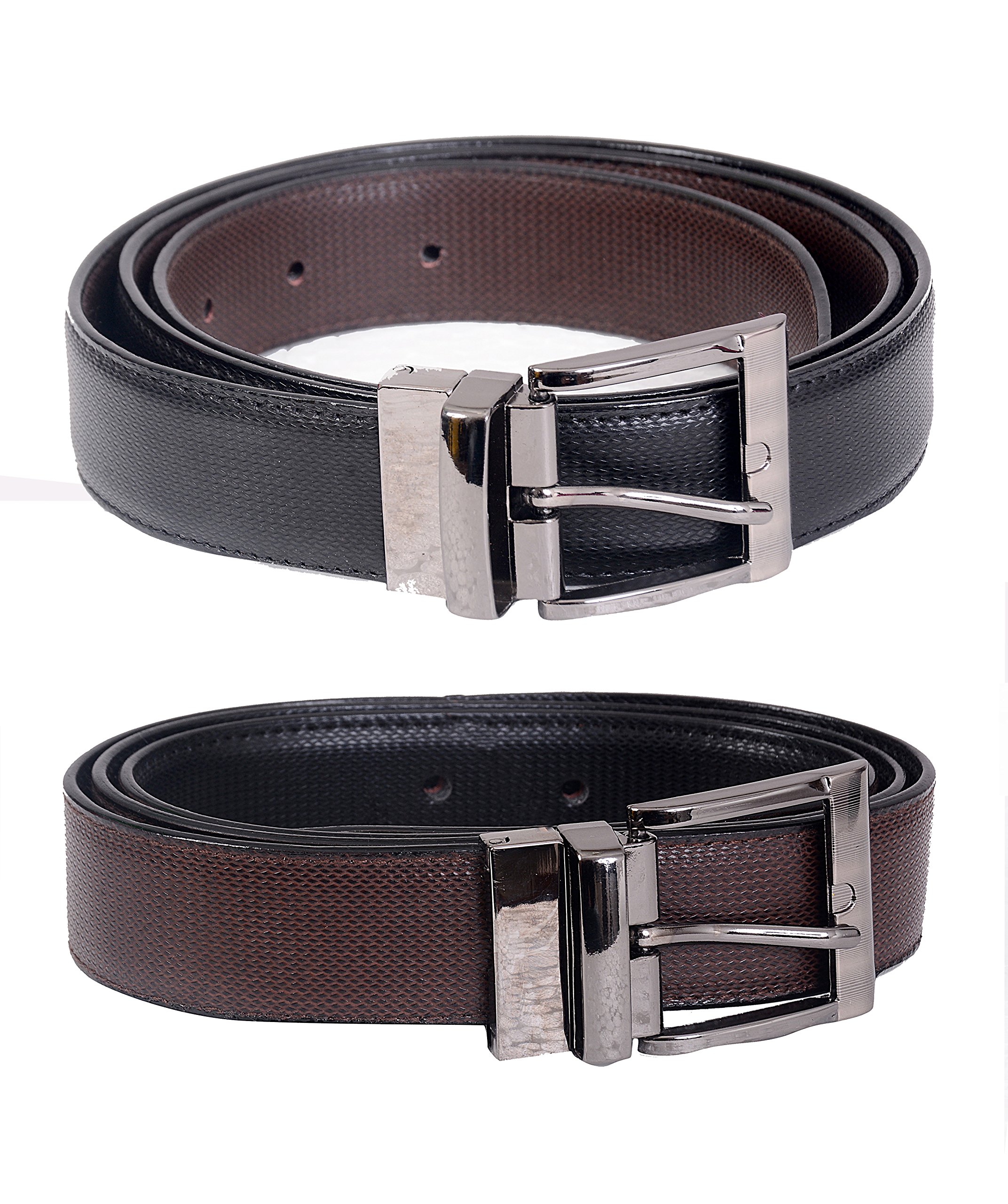 Buy Malvina Boy's Reversible Rotating Buckle Belt Black and Brown