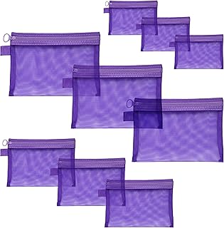 Quotidian Bolsa de maquillaje de malla transp...