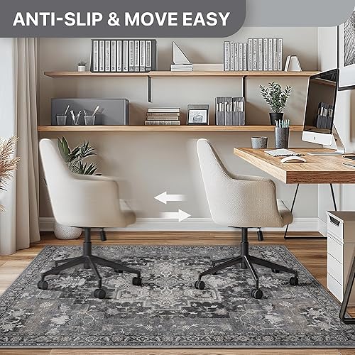 Miniatura 32 de Tapete para silla de oficina y suelo de azulejos de madera dura, para debajo del escritorio, de vinilo fino, lavable a máquina y antideslizante