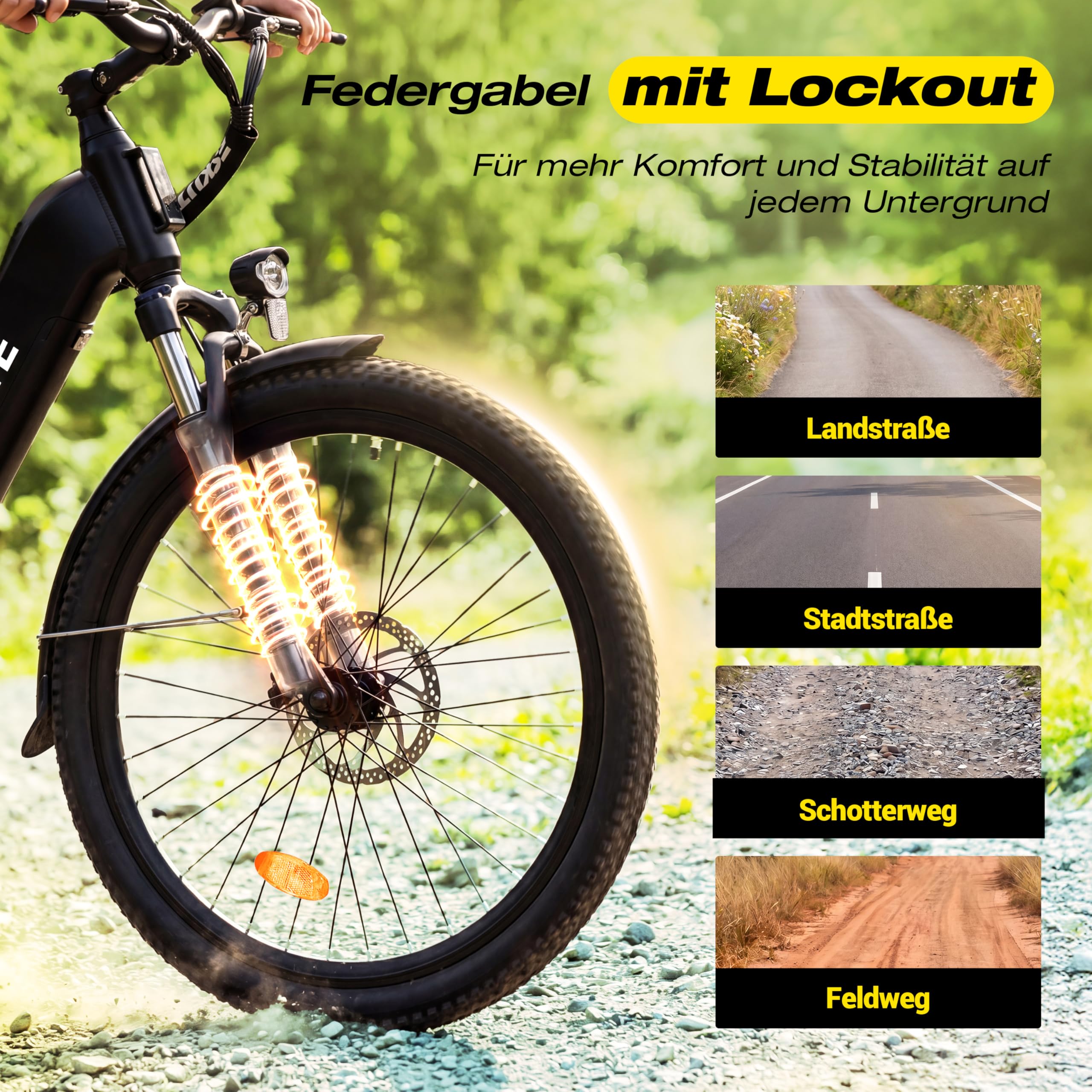 ESKUTE 26 Zoll E-Bike für Herren & Damen,C202 Elektrofahrrad mit 48V 17,5Ah Akku, 250W Motor, 7-Gang-Schaltung, LCD-Display, bis zu 110 km Reichweite, 25 km/h City Trekking E Bike für Erwachsene
