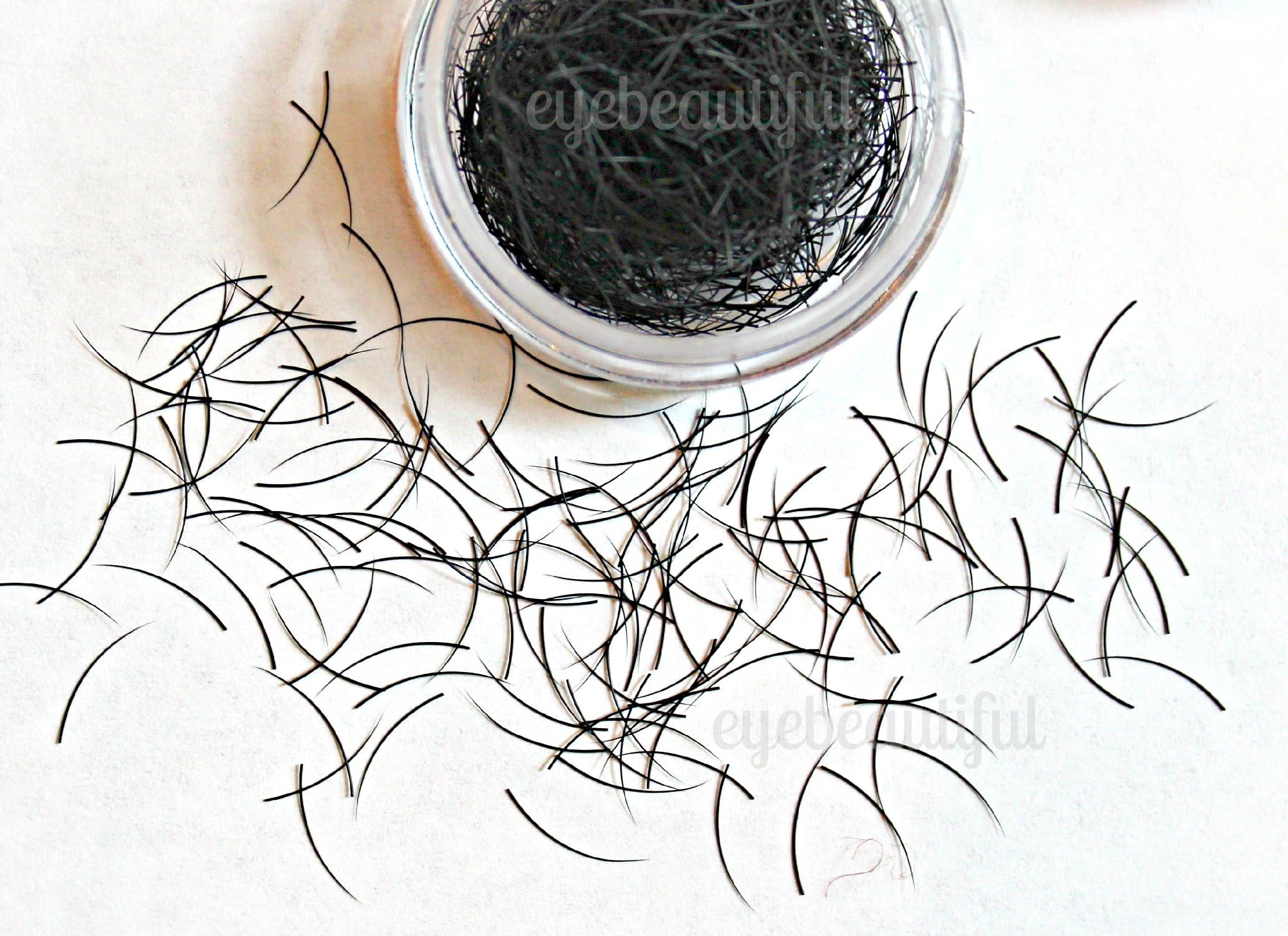 Premium Eyelash Extension Loose Individual Silk Lashes J Curl 0.20mm X 10mm Long by Eye Beautiful
