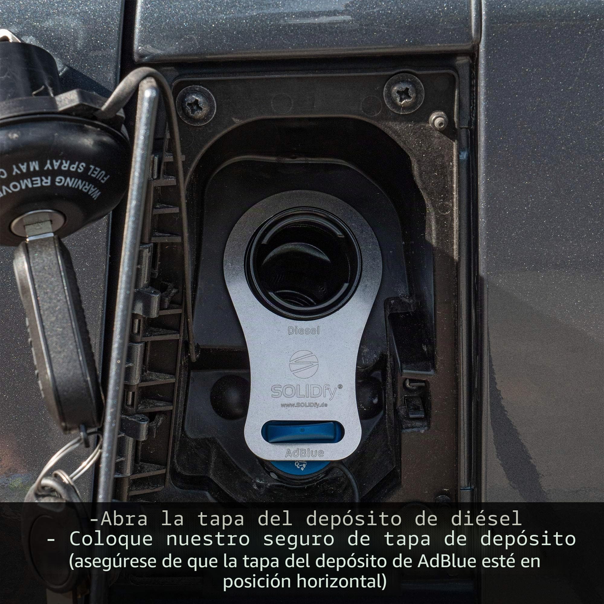 Cierre de seguridad AdBlue de acero inoxidable