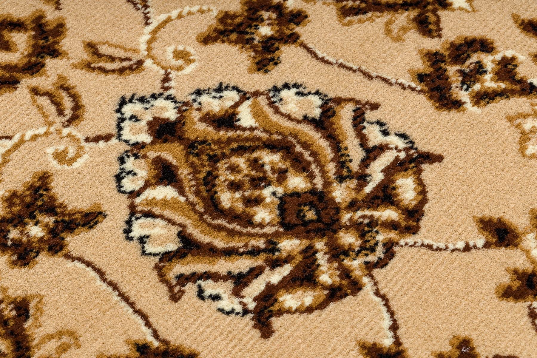 rugsx Tapis de Couloir BCF MORAD KLASYK pour la Cuisine, Le Hall, Le Couloir, l'entrée, Solide, Classique Beige 60x400 cm