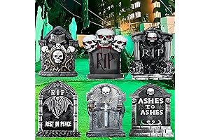 6 Pack Halloween Graveyard Tombstones Outdoor Decorations