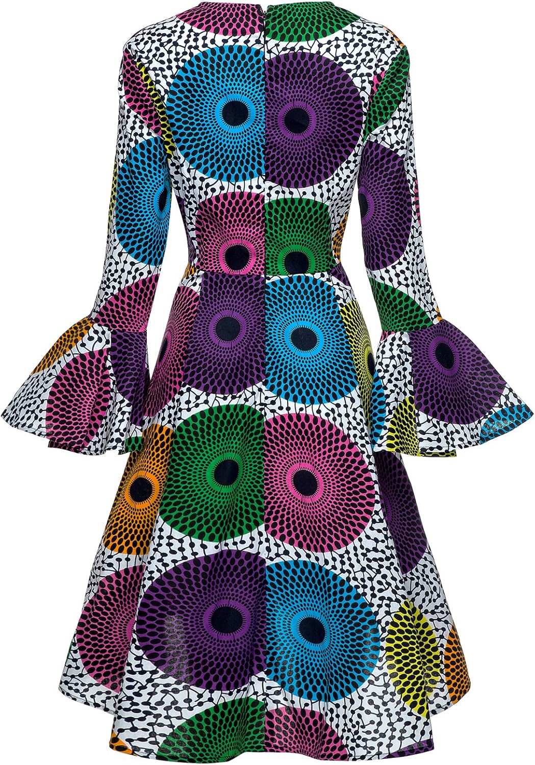 SHENBOLEN Women African Print Dresses Autumn and Winter Long Sleeves Ankara Dress - Image 2