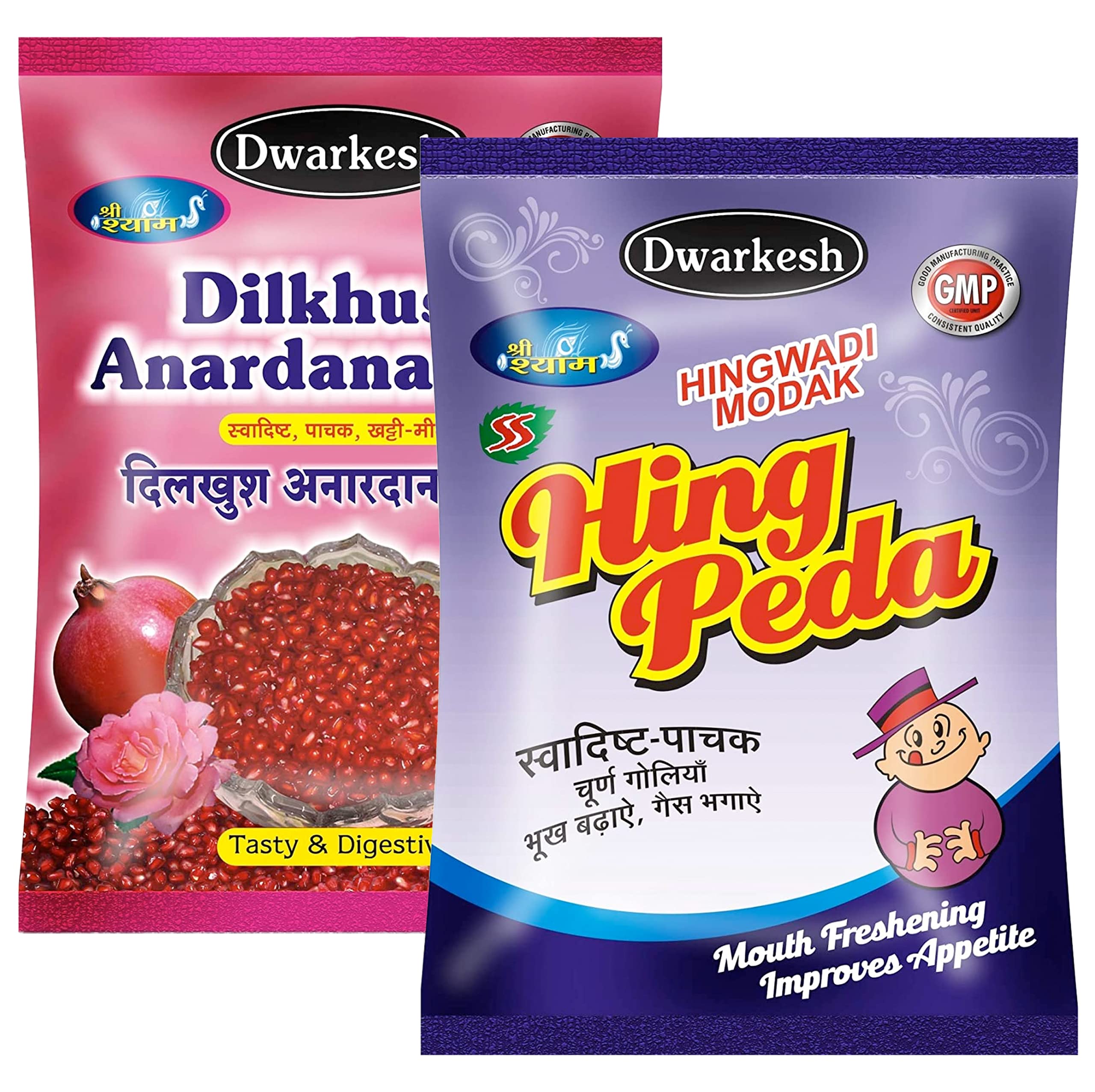 Dwarkesh Ayurved Shree Shyam SS Hingwadi Modak Hing Peda & Dilkhush Anardana Churan Goli - Combo Pack of 2x500 g (B09CH3NW8R) Amazon Price History, Amazon Price Tracker