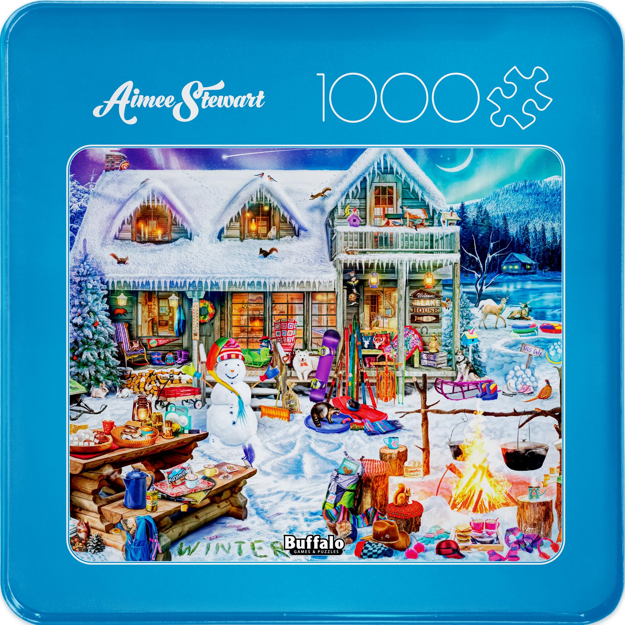 Amazon.com: Buffalo Games - Aimee Stewart - Winterland Fun - 1000