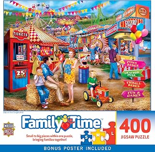 Youths 400 Piece Jigsaw Puzzle for Adults Family or Kids - Day At the Fairgrounds - 18 x24