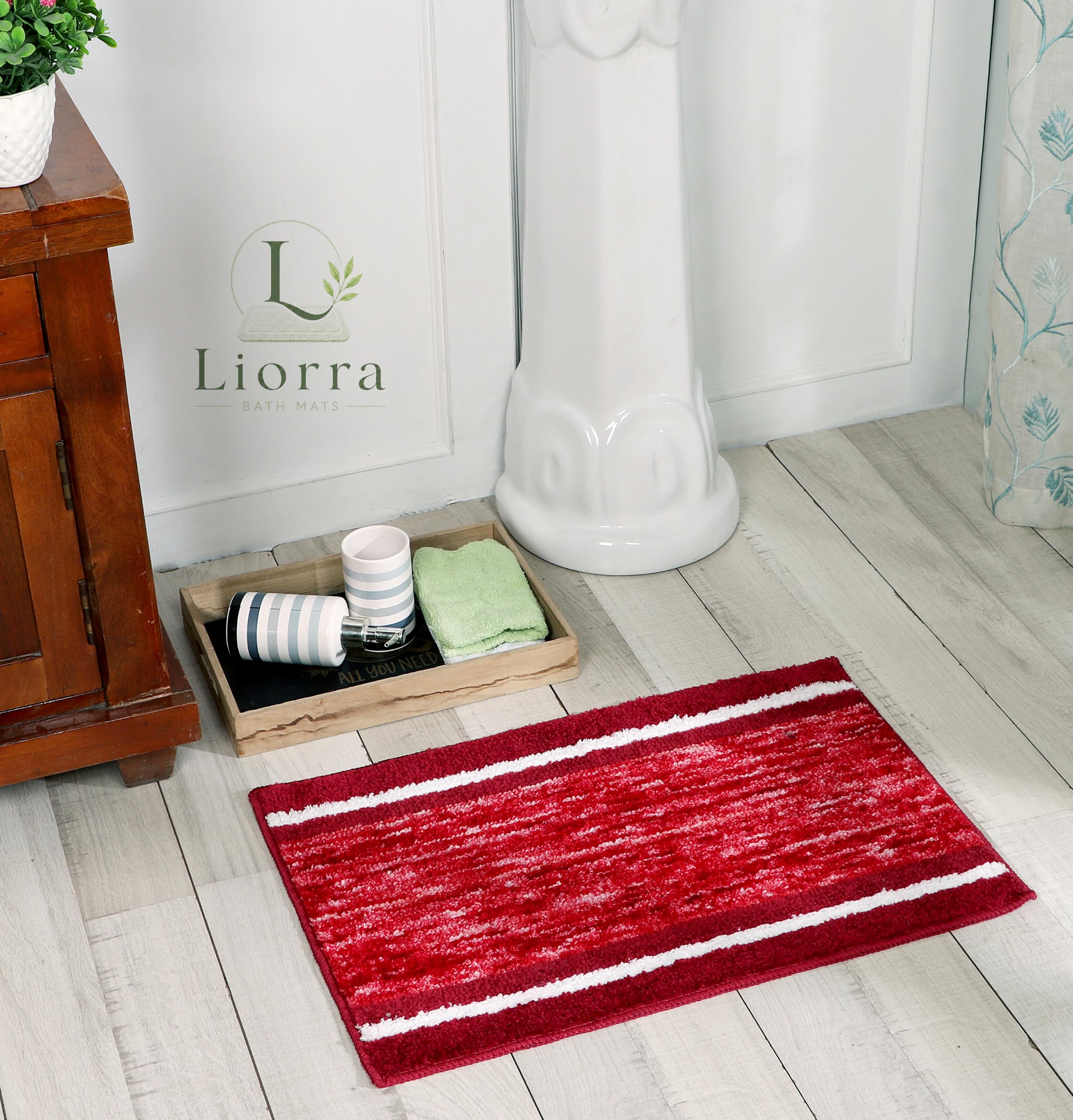 Liorra Premium Microfiber Bath Mat (16 x 24 Inch) | Super Soft, Highly Absorbent & Quick Dry | Anti-Skid Bathroom Floor Rug for Bathroom, Shower, Wash Basin, Kitchen & Bedroom 1 Piece-image-24