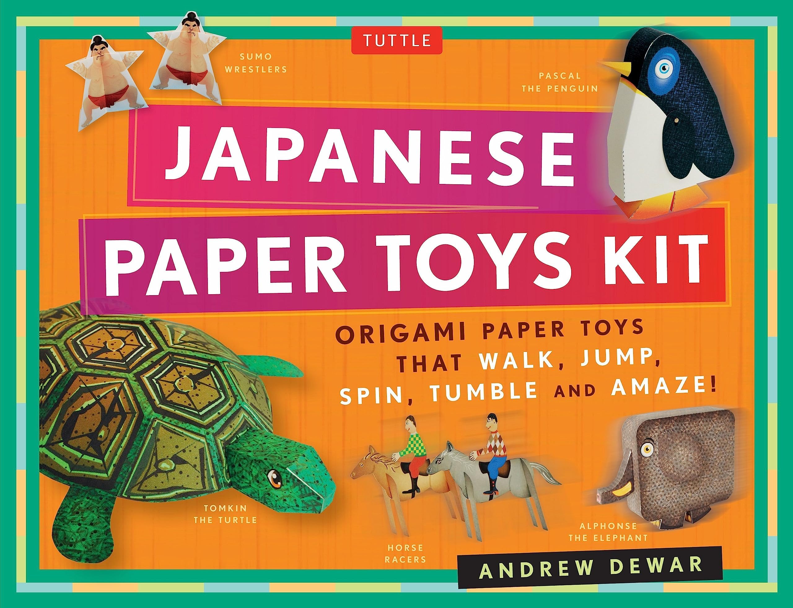 Japanese Paper Toys Kit: Origami Paper Toys That Walk, Jump, Spin, Tumble and Amaze!