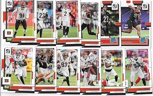 2022 Panini Donruss Football Cincinnati Bengals Team Set 12 Cards WDrafted Rookies