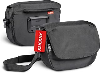 Borgen Lenkertasche Fahrrad KLICKfix, schwarz, 5 L, 2in1 Tragetasche