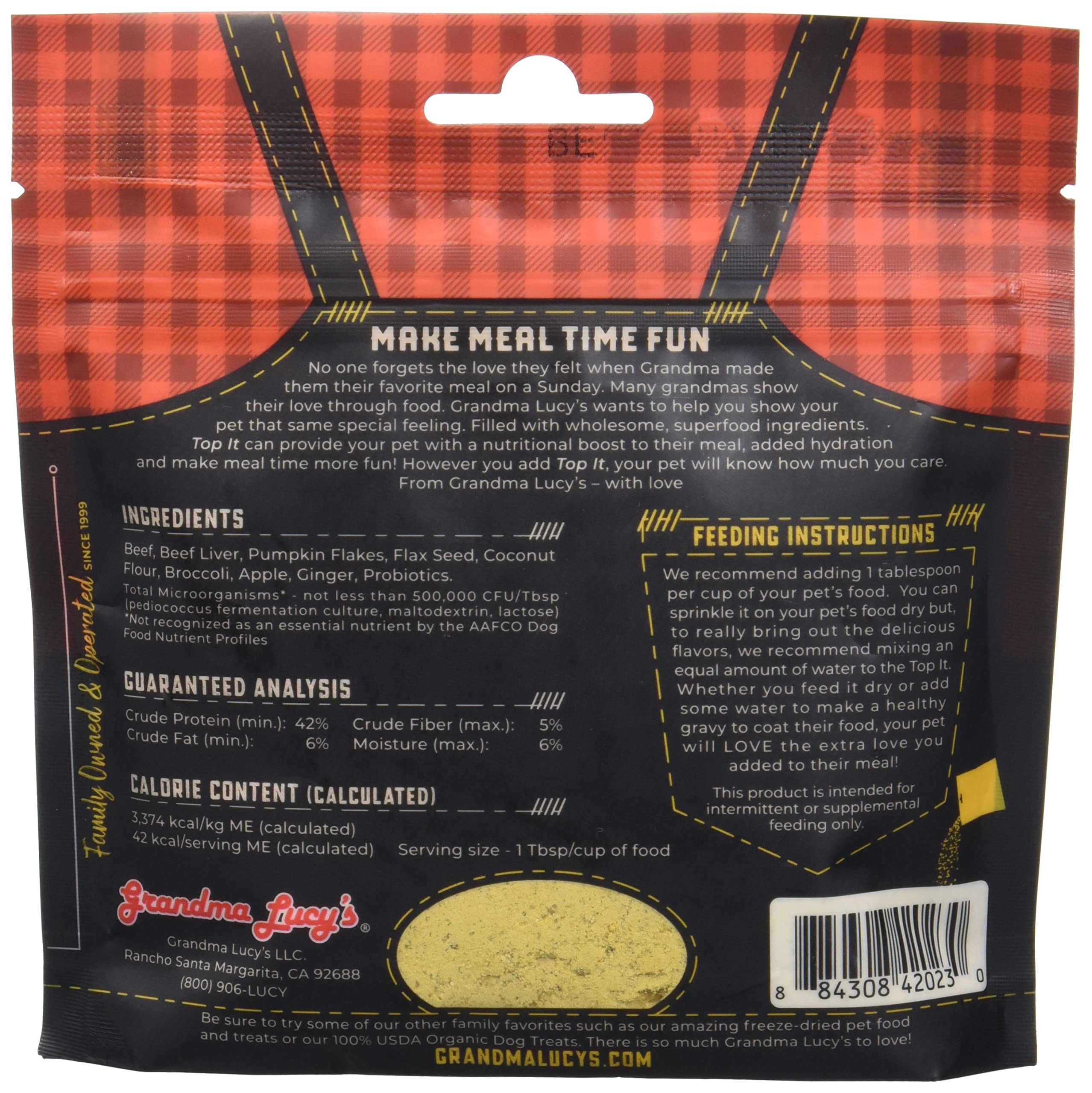 Grandma Lucy's Top It Beef Stew Pet Food Topper with Probiotics - 4oz