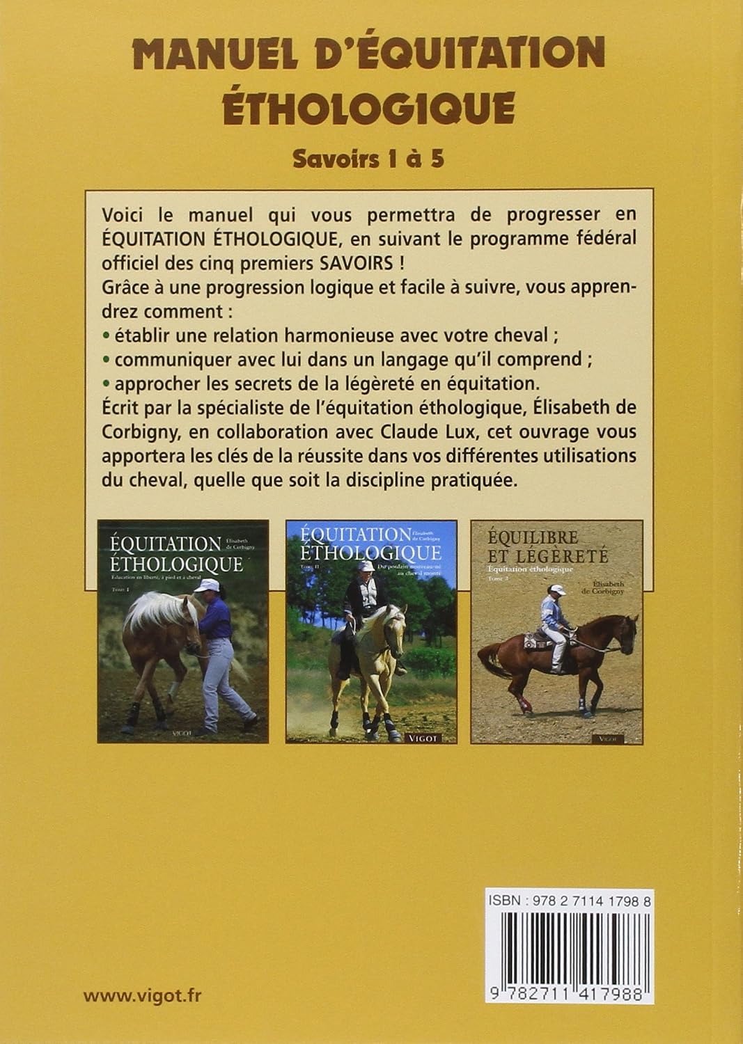 Manuel d'équitation éthologique : Savoirs 1 à 5