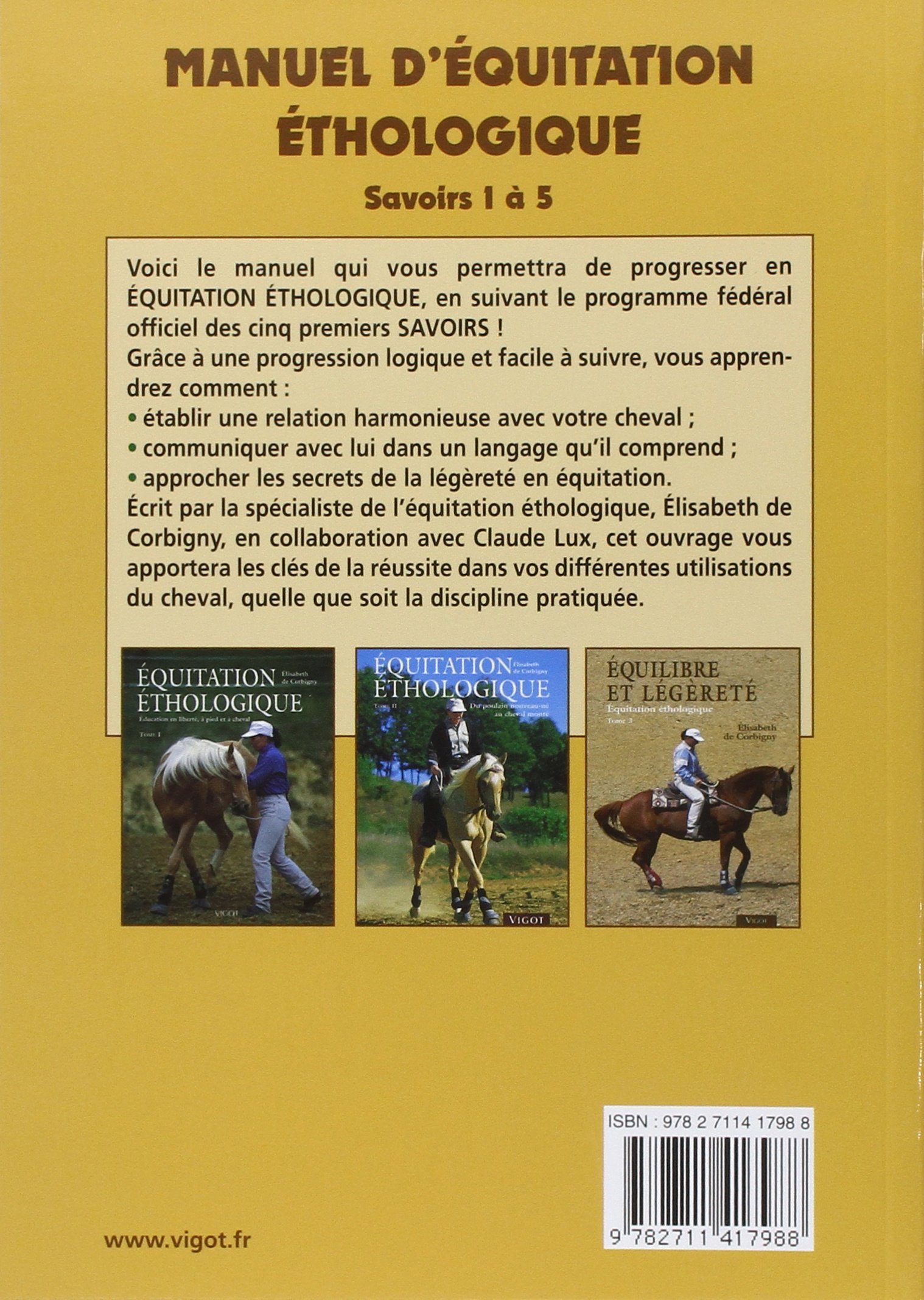 Manuel D équitation éthologique Savoirs 1 à 5