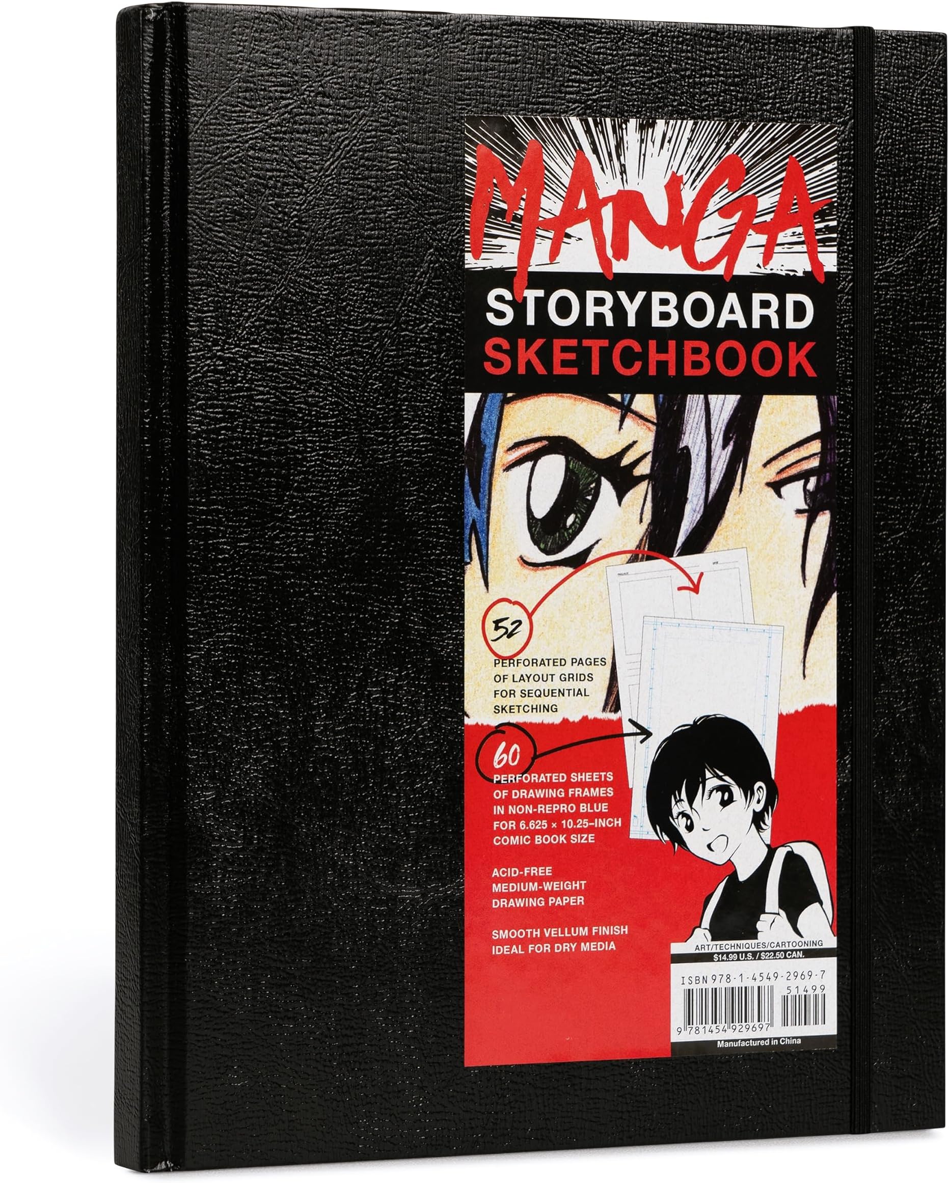 Manga Storyboard Sketchbook: A Comic Book Sketchbook with Storyboard Layout Grids, Acid-Free Medium-Weight Drawing Comic Book Paper