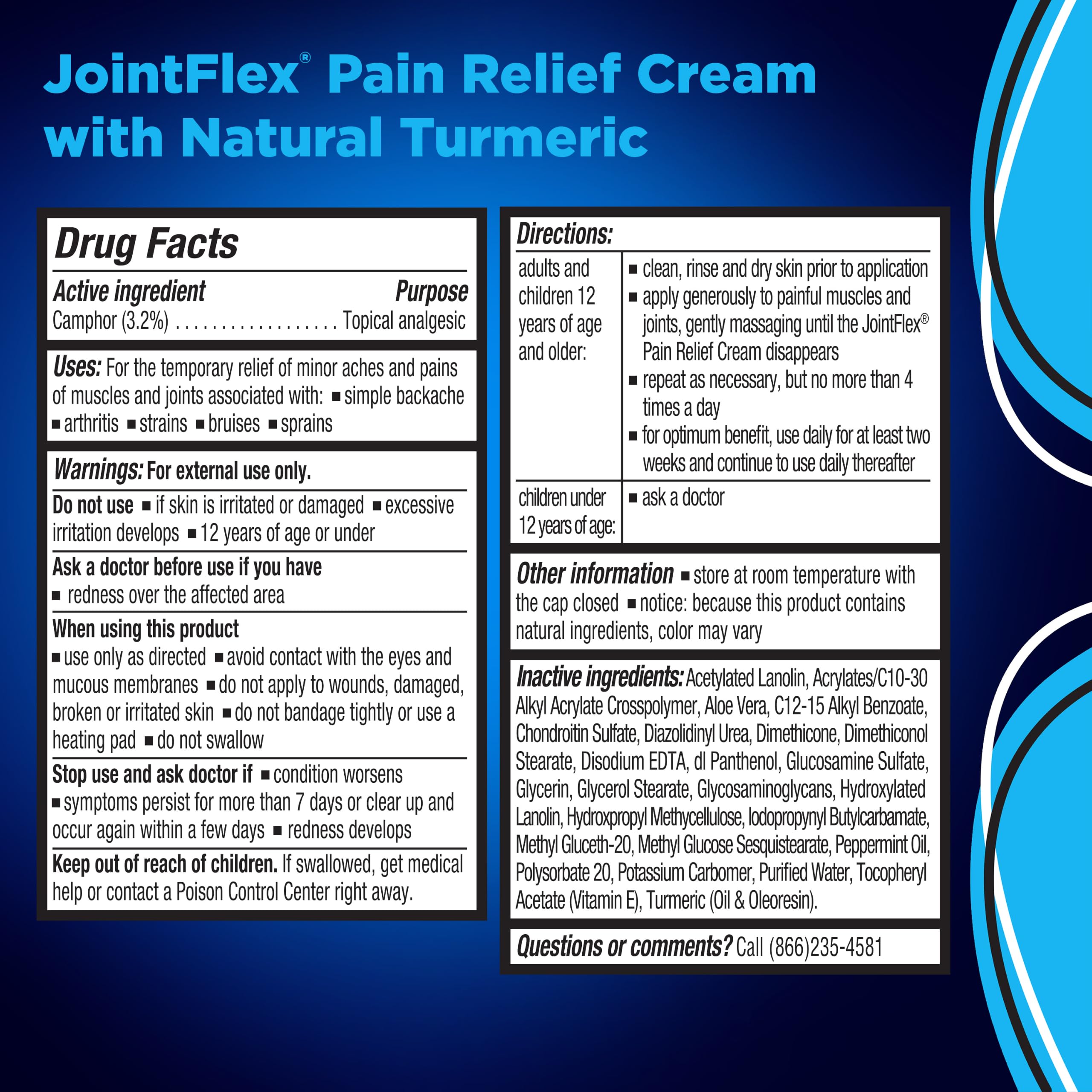 JOINTFLEX Pain Relief Cream with Turmeric, Arthritis Pain Relief, Joint Pain Relief, 3 Ounce Tube — Amazon image 6
