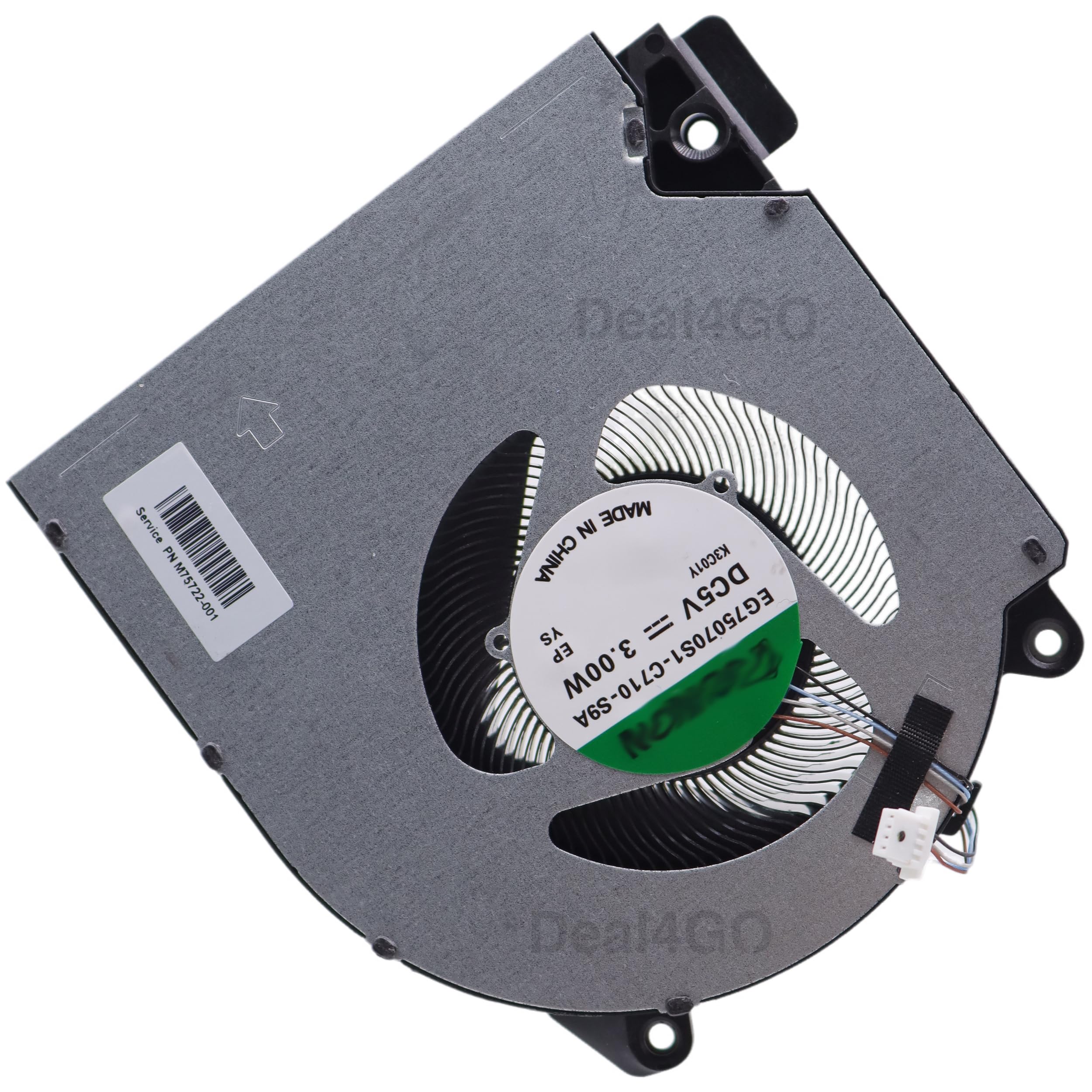 Deal4GO Ventilador de refrigeración gráfica GPU de 60 W 5 V M75723-001 de repuesto para HP Victus 16-D 16-E 16-D0013DX 16-E0010NR (RTX 3050 GTX 1650)