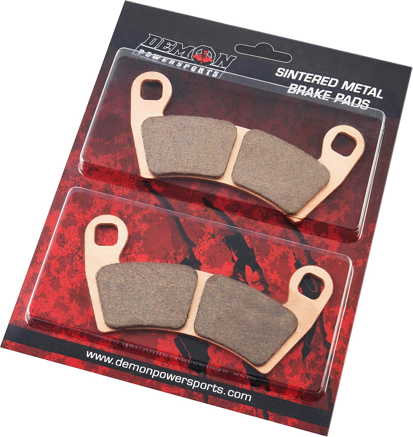 Demon Powersports Rear Left/Right Sintered Brake Pads Compatible for Yamaha Tri-Moto/BigBear/Moto-4, Sintered Metallic Material for Better Grip, Reduced Brake Fade (See Fitment Details in Description)