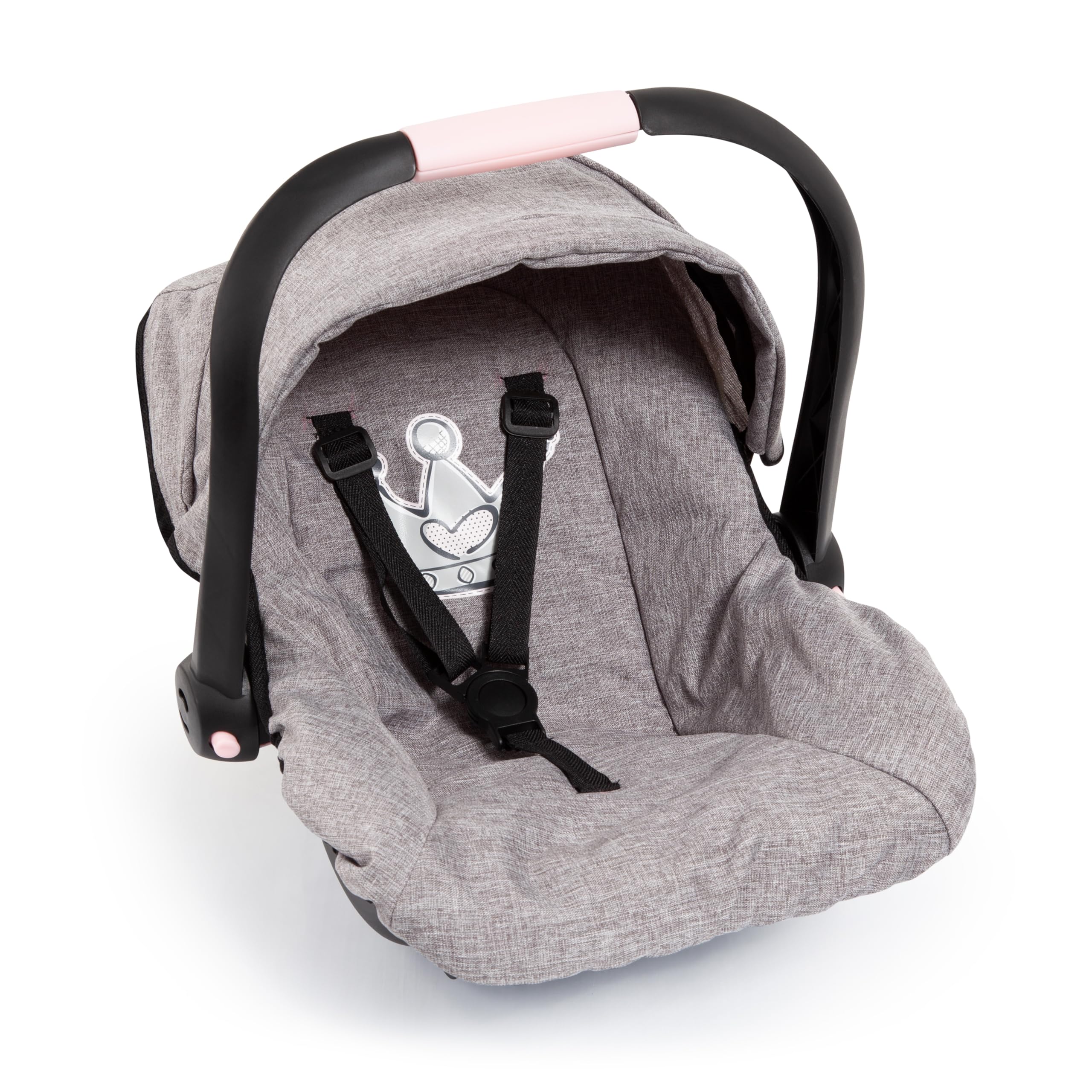 Bayer Design 67910AA Doll car seat, with sun canopy, adjustable handle, harness, for dolls up to 46 cm, attachable to Neo Vario, Xeo dolls prams, for children 3+ age