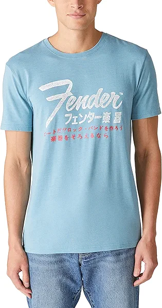 Lucky Brand Men's Fender Guitar Graphic Tee