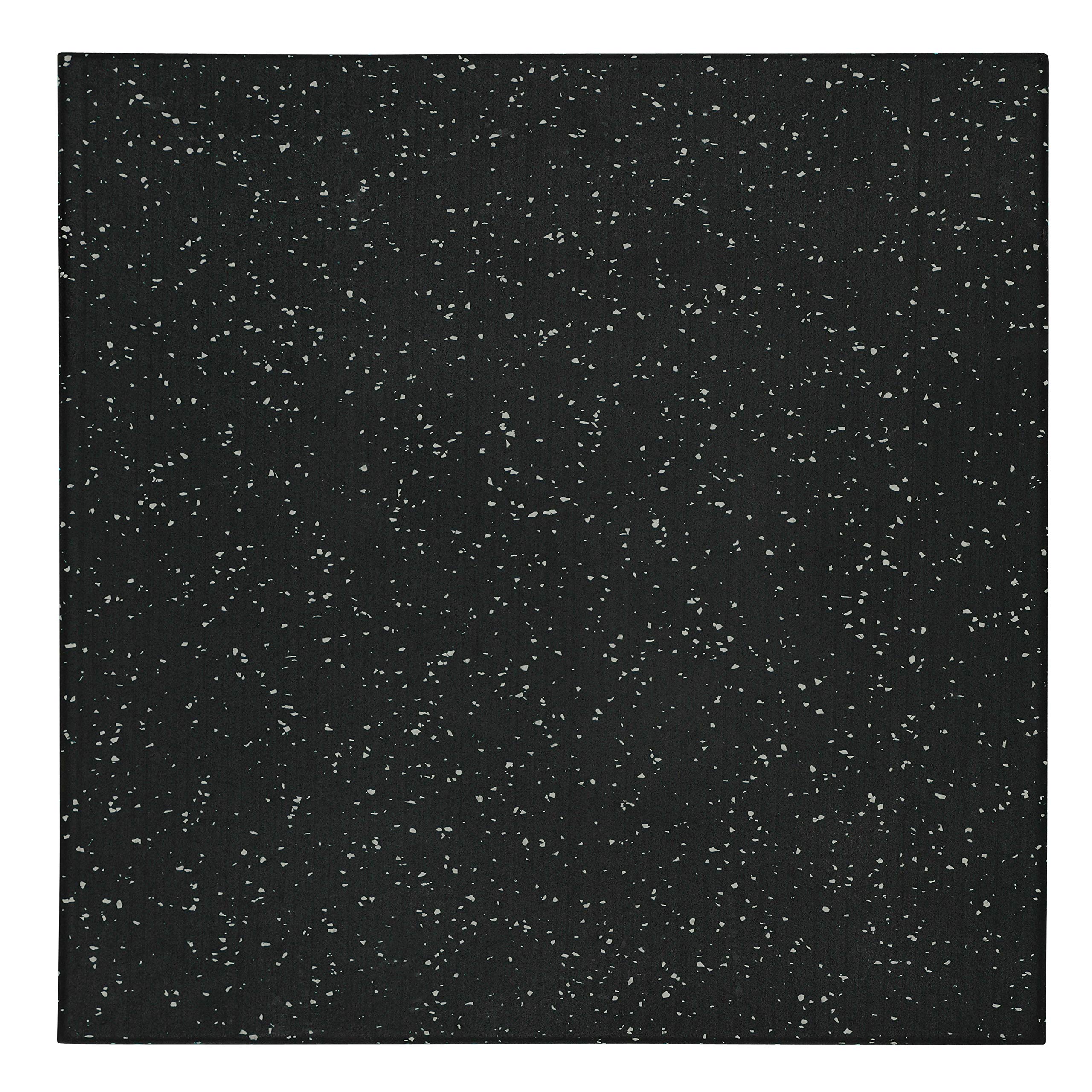 Genaflex Pro Heavy Duty Thick Rubber Gym Floor Tiles High Density Shock Absorbent Laminated Deadlift Mats - 1" Thick X 20" W X 20" L - 2.7 Sq. Ft. (