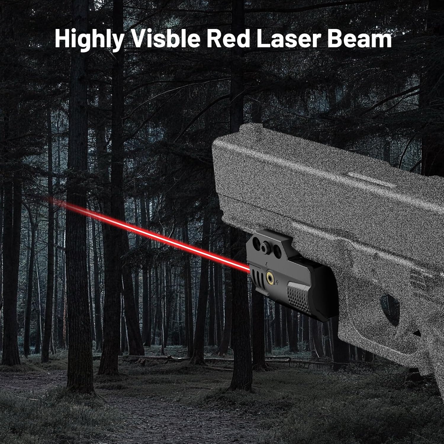 EZshoot Sub-Compact Pistol Laser Sight, Green/Red Laser Sight for Pistol Handgun, Rechargeable Low Profile Laser Beam for 21MM Picatinny Rail Mount, Strobe Mode Available, Ambidextrous Switch