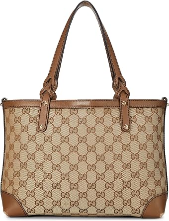 Pre-loved Brown Original GG Canvas Craft Tote Small, Brown