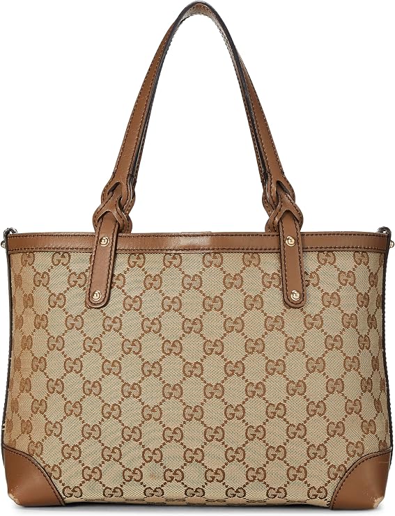 Pre-loved Brown Original GG Canvas Craft Tote Small, Brown